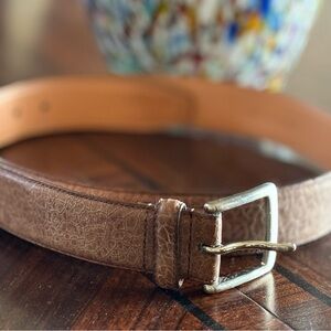 TRAFALGAR NOLAN ITALIAN NUBUCK LEATHER Made In CONNECTICUT MEN SZ 38 BROWN BELT